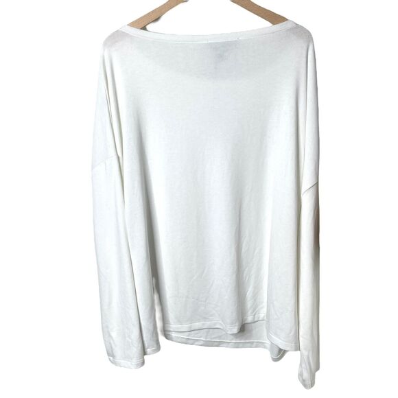AllSaints Rita T Shirt Long Sleeve Drop Shoulder Designer Oversize Tee Top Large - Picture 9 of 11